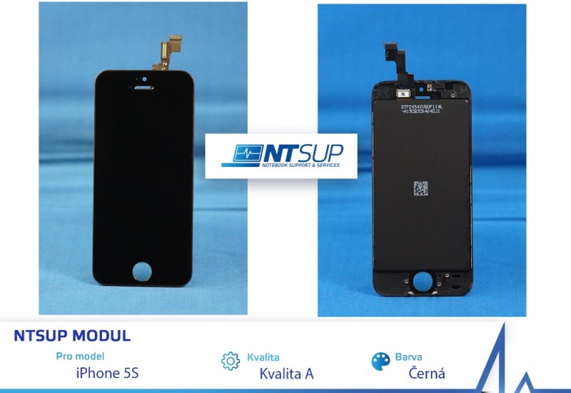 NTSUP LCD modul iPhone 5S černý kvalita A - obrázek produktu