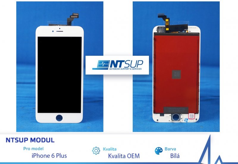 NTSUP LCD modul iPhone 6 PLUS bílý kvalita B - obrázek produktu