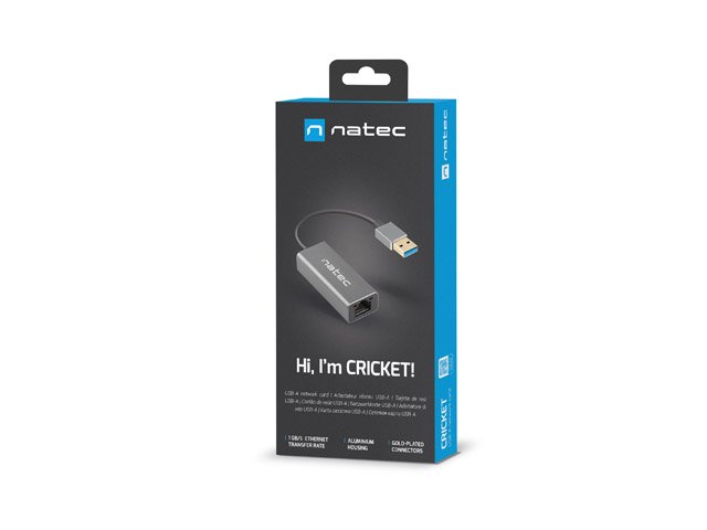 NATEC CRICKET externí Ethernet síťová karta USB 3.0 1X RJ45 1GB kabel - obrázek č. 4