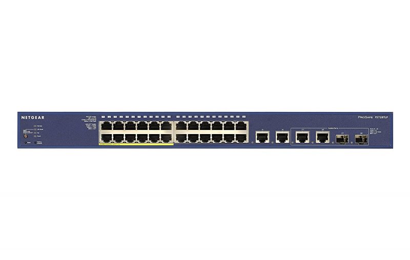 NETGEAR ProSAFE® 24-port Fast Ethernet Smart Switches with PoE and 4 Gigabit uplinks, FS728TLP - obrázek č. 1