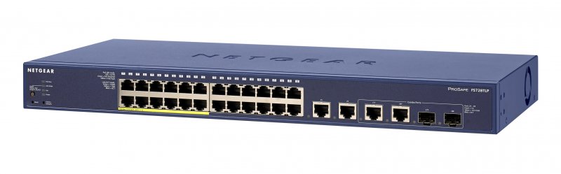 NETGEAR ProSAFE® 24-port Fast Ethernet Smart Switches with PoE and 4 Gigabit uplinks, FS728TLP - obrázek produktu