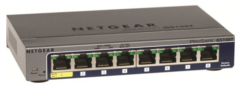 NETGEAR 8xGb Smart Switch, GS108T - obrázek produktu