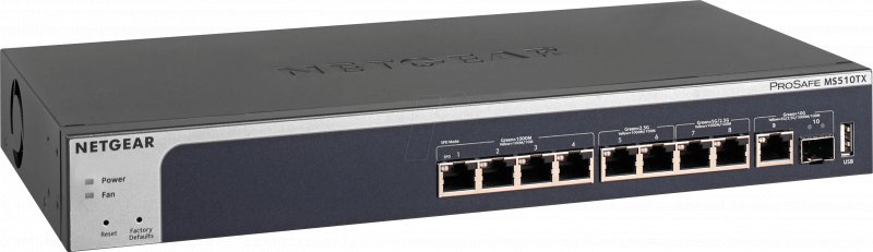 NETGEAR 8-Port Multi-Gigabit Smart Managed Pro Switch with 10G Copper/ Fiber Uplinks, MS510TX - obrázek produktu