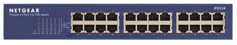 NETGEAR ProSAFE 24 Port 10/ 100 Mbps Fast Ethernet Switch, Rack-mount, JFS524 - obrázek č. 2