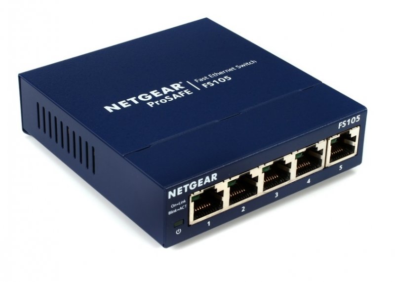 NETGEAR ProSAFE® 5 port 10/ 100Mbps Fast Ethernet, FS105 - obrázek produktu