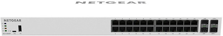 NETGEAR Insight 28-Port GbE PoE+ Smart Cloud Switch with 2 SFP and 2 SFP+ Fiber Ports (390W) - obrázek č. 1