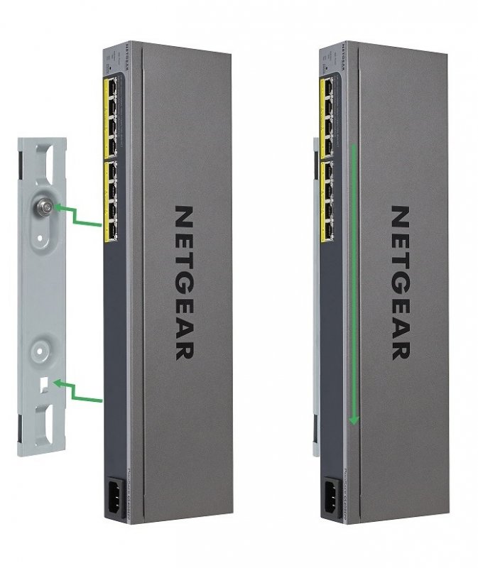 NETGEAR 8-port Gigabit Web Managed Easy-Mount Switch w/ 8-port PoE/ PoE+, GS408EPP - obrázek č. 2