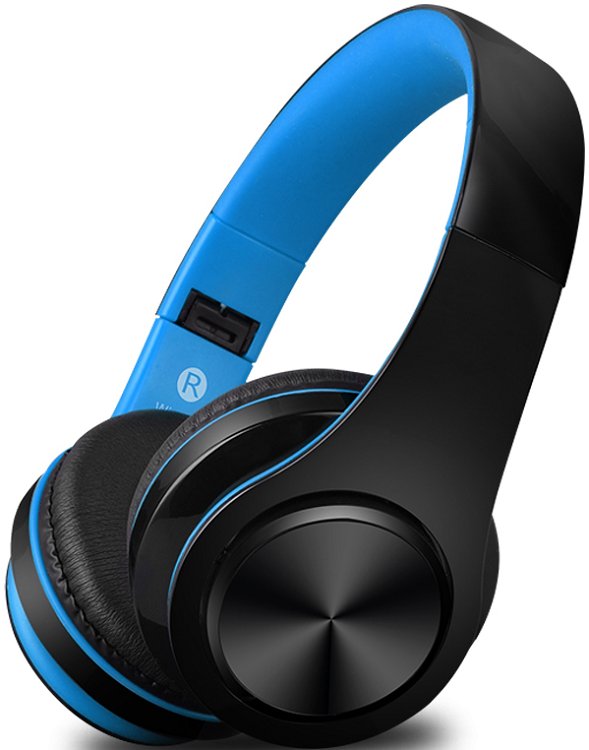 Bezdrátová sluchátka S5, černo/ modré - obrázek produktu