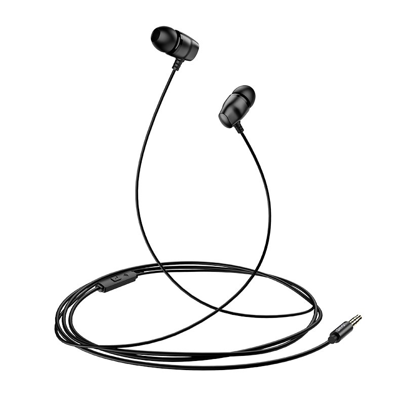USAMS EP-36 In-Ear Steel Stereo Headset 3,5mm Black - obrázek produktu