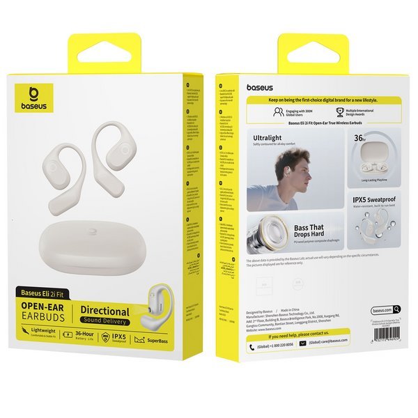 Baseus Eli 2i Fit Bezdrátová Sluchátka Starlight Off-White - obrázek č. 1