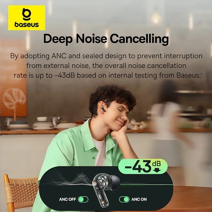 Baseus Bass BP1 NC In-Ear Bezdrátová Sluchátka Galaxy Blue - obrázek č. 10