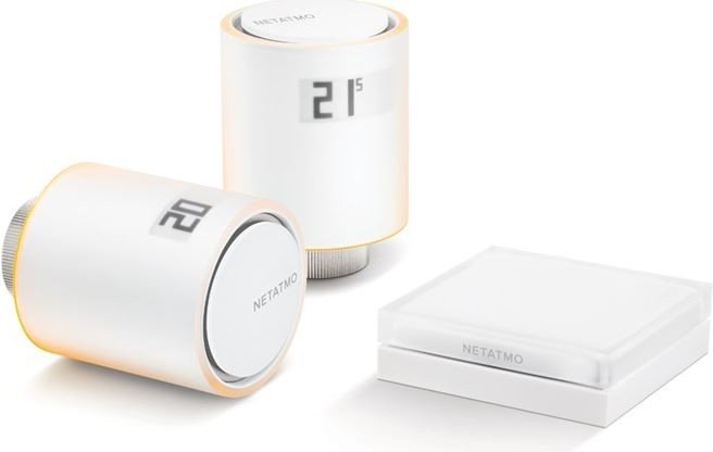 Netatmo Radiator Valves starter pack - Sada 2x termostatická bezdrátová hlavice+Relé+přislušenství - obrázek produktu