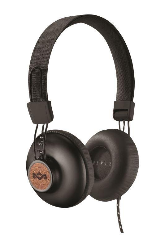 MARLEY Positive Vibration 2.0 - Signature Black, sluchátka přes hlavu s ovladačem a mikrofonem - obrázek produktu
