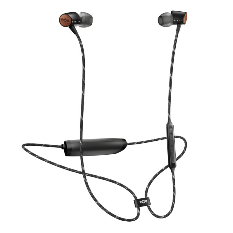 MARLEY Uplift 2 Wireless BT - Signature Black, bezdrátová sluchátka do uší s ovladačem a mikrofonem - obrázek produktu