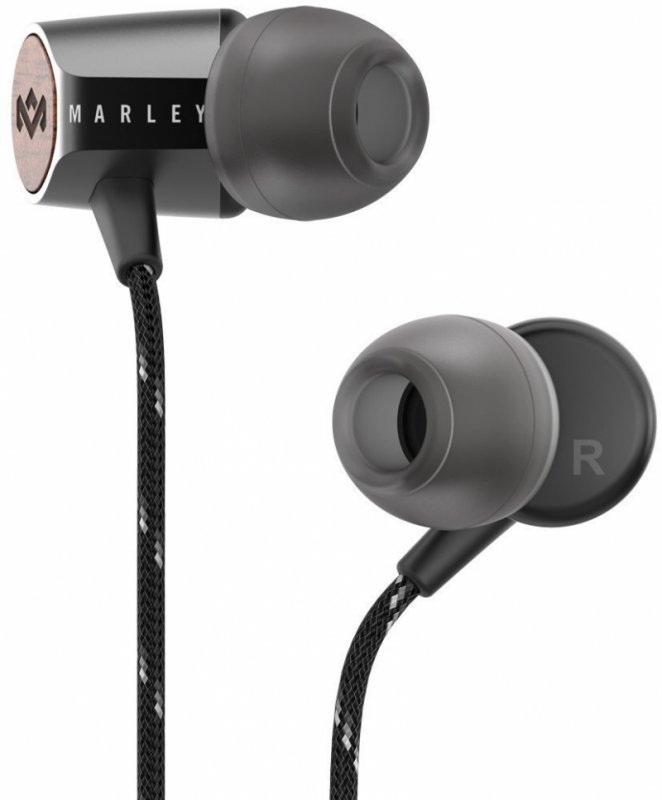 MARLEY Uplift 2.0 - Signature Black, sluchátka do uší s ovladačem a mikrofonem - obrázek produktu