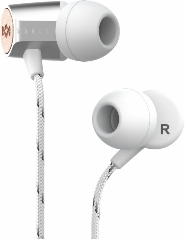 MARLEY Uplift 2.0 - Silver, sluchátka do uší s ovladačem a mikrofonem - obrázek produktu