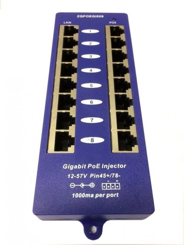 Gigabitový stíněný 8-portový PoE panel - obrázek produktu