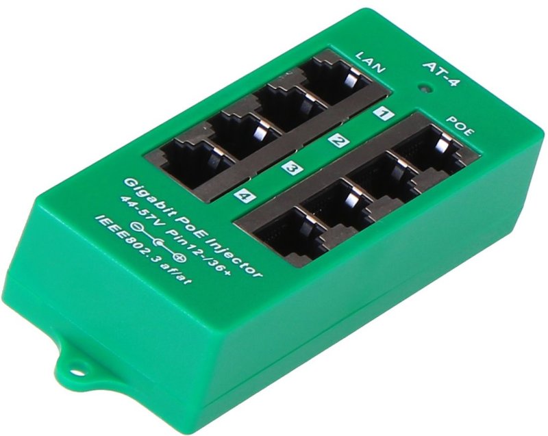 MaxLink Gigabitový 4-portový PoE panel, 802.3af / at - obrázek č. 2