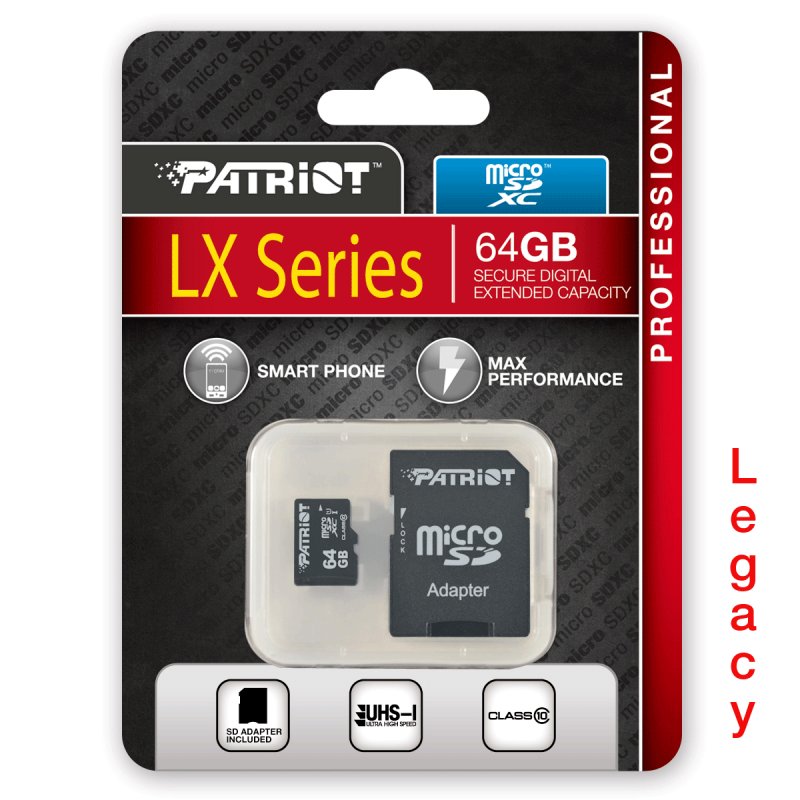 PATRIOT 64GB microSDXC CL10 UHS-I 90/ 20 - obrázek č. 1