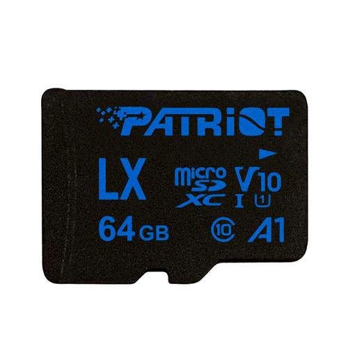 64GB microSDXC Patriot V10 A1, class 10 U1 až 90MB/ s + adapter - obrázek produktu