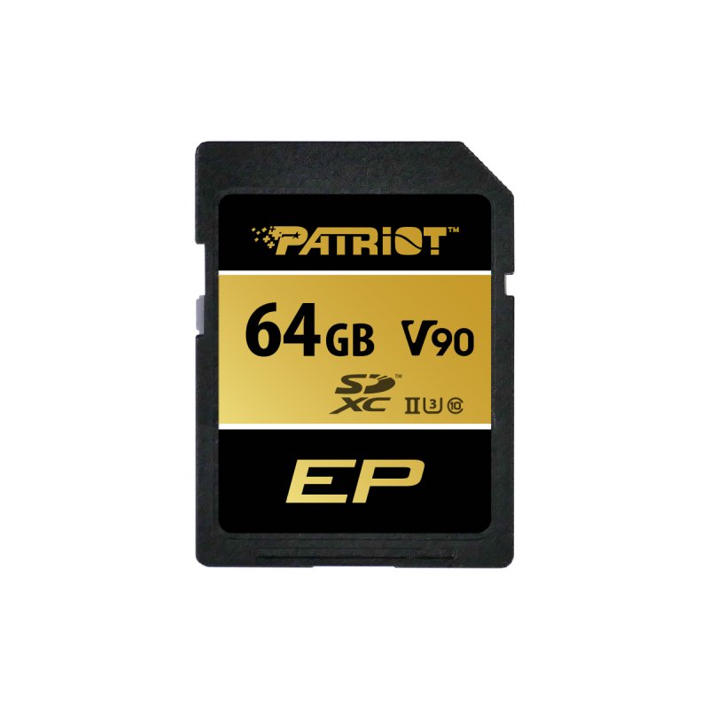 Patriot V90/ SDXC/ 64GB/ 300MBps/ UHS-II U3 /  Class 10/ + Adaptér - obrázek produktu