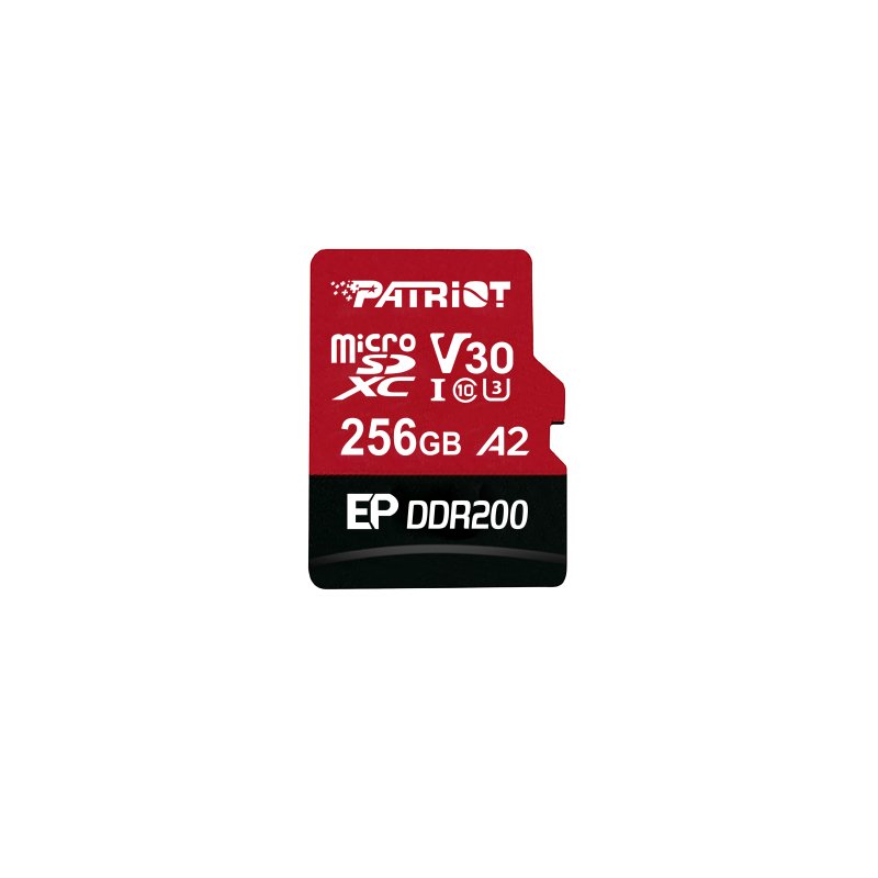 Patriot EP DDR200 + čtečka / Micro SDXC / 256GB / UHS-I U3  /  Class 10 - obrázek produktu