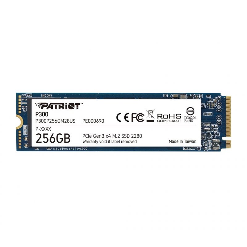 SSD 256GB PATRIOT P300 M.2  2280 PCIe NVMe - obrázek produktu