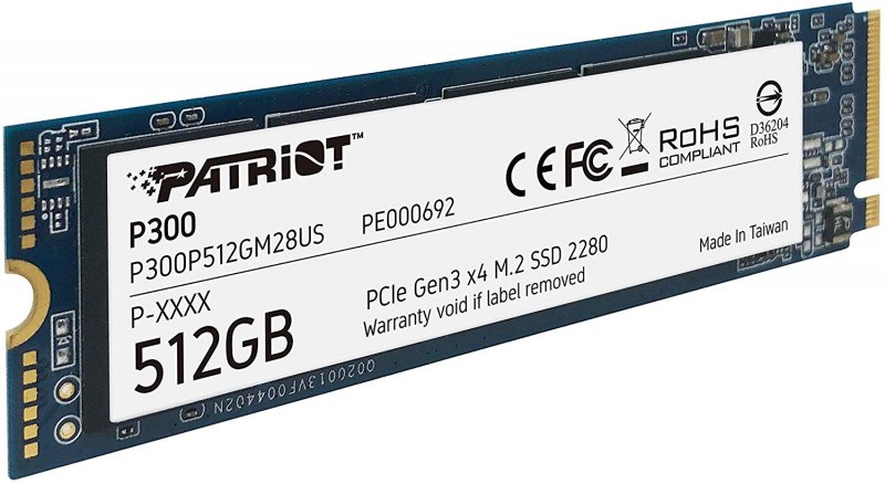 SSD 512GB PATRIOT P300 M.2  2280 PCIe NVMe - obrázek č. 2