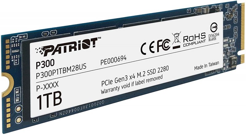 SSD 1TB PATRIOT P300 M.2  2280 PCIe NVMe - obrázek č. 2