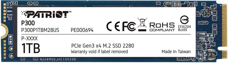 SSD 1TB PATRIOT P300 M.2  2280 PCIe NVMe - obrázek produktu