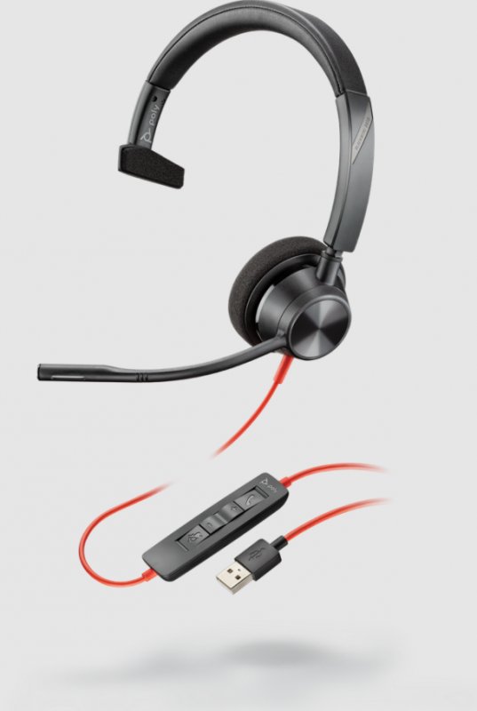 POLY Blackwire 3310, Microsoft, USB-A, Mono - obrázek produktu