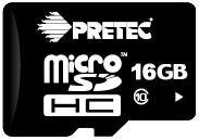 Pretec MicroSDHC 16GB CLASS 10 + SD adaptér - obrázek produktu