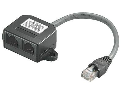 PremiumCord Modulární RJ45 distributor 2 porty paralelní zapojení - obrázek produktu