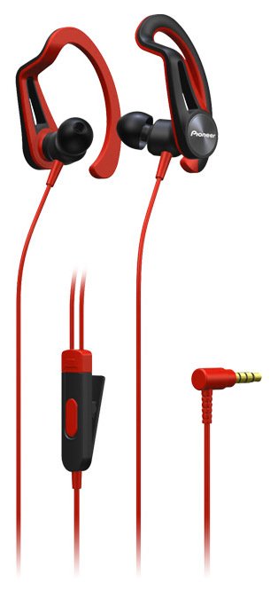 Pioneer SE-E5T závěsná sportovní sluchátka červená - obrázek produktu