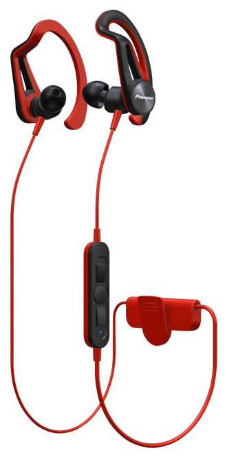 Pioneer SE-E7BT závěsná sportovní sluchátka s Bluetooth červená - obrázek produktu