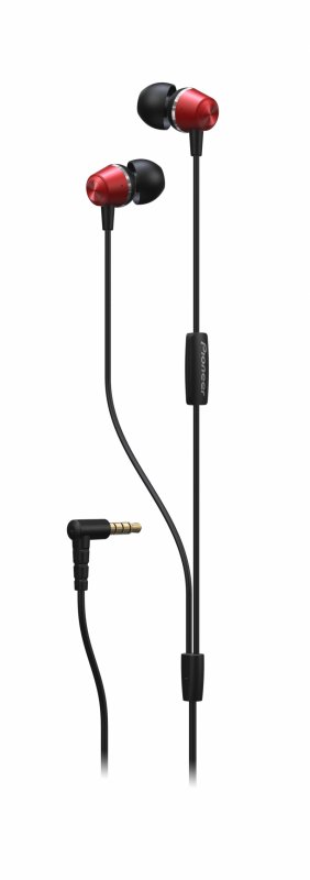 Pioneer SE-QL2T špuntová sluchátka s mikrofonem červená - obrázek produktu