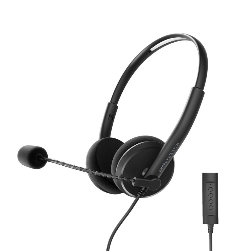 Energy Sistem Headset Office 2+, komunikační sluchátka s mikrofonem, ovládání hlasitosti a ztlumován - obrázek produktu