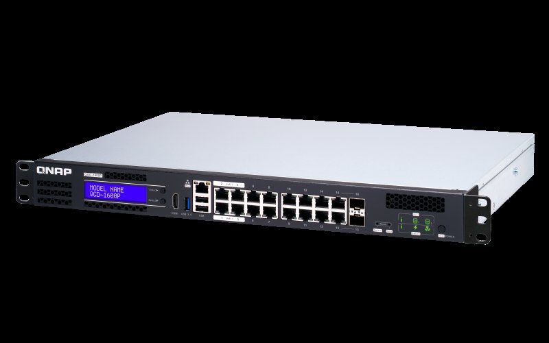 QNAP switch QGD-1600P-4G (4x 60W Gigabit PoE + 12x 30W Gigabit PoE (2x kombinovaný PoE/ SFP)) - obrázek č. 6