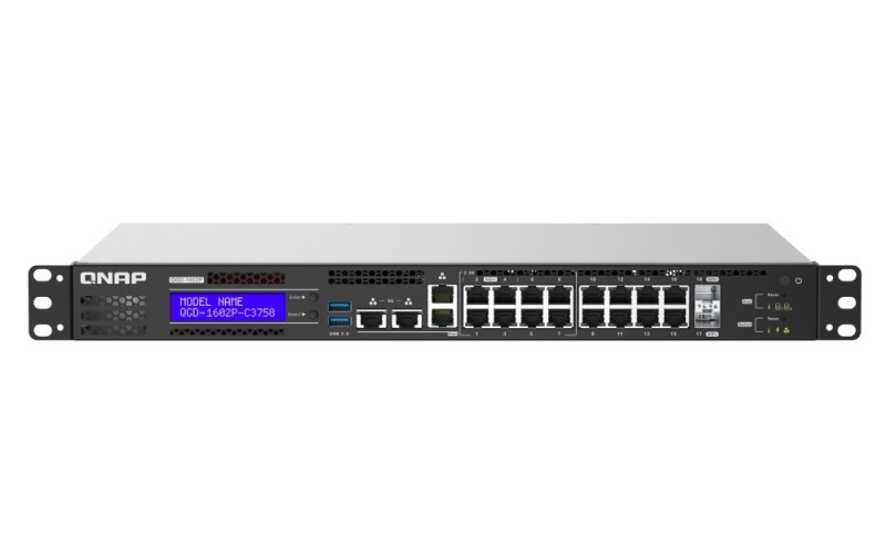 QNAP řízený hybridní switch QGD-1602-C3758-16G (8x GbE + 8x 2,5 GbE + 2x 10GbE SFP+, 16GB RAM) - obrázek produktu
