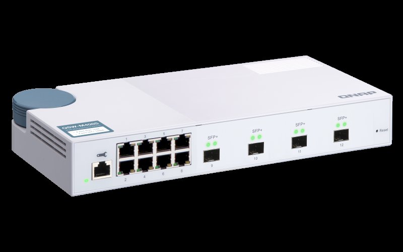 QNAP řízený switch QSW-M408S (12portů: 8x Gigabit port + 4x 10G SFP+ porty) - obrázek č. 4