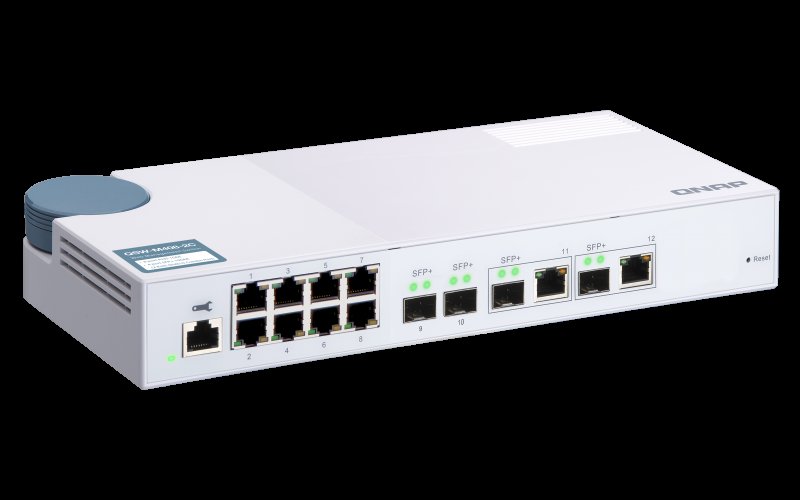QNAP řízený switch QSW-M408-2C (12portů: 8x Gigabit port + 4x 10G SFP+ / 2x 10GbE kombo porty) - obrázek č. 4