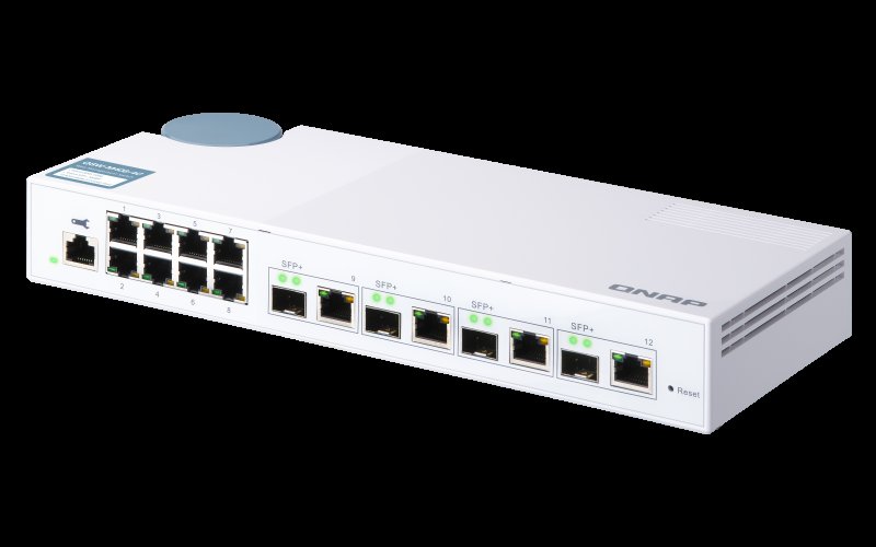 QNAP řízený switch QSW-M408-4C (12 portů: 8x Gigabit port + 4x 10G SFP+ /  10GbE kombo porty) - obrázek č. 2