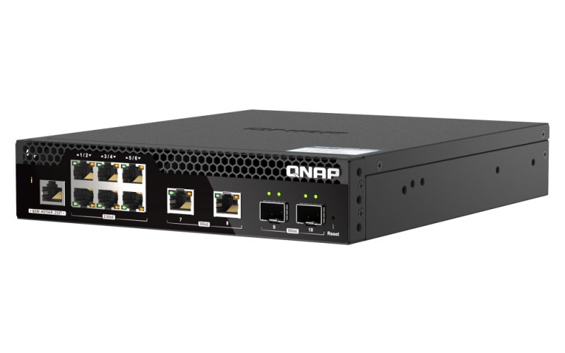 QNAP řízený PoE++ switch QSW-M2106PR-2S2T (6x 2,5GbE RJ45, 2x 10GbE RJ45, 2x 10GbE SFP+, malá šířka) - obrázek č. 4