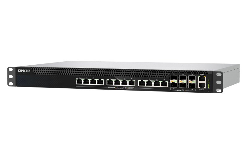 QNAP řízený switch QSW-M5218P-6F12T (6x 25GbE SFP28 port, 12x 10GbE PoE RJ45 port, L3) - obrázek č. 4