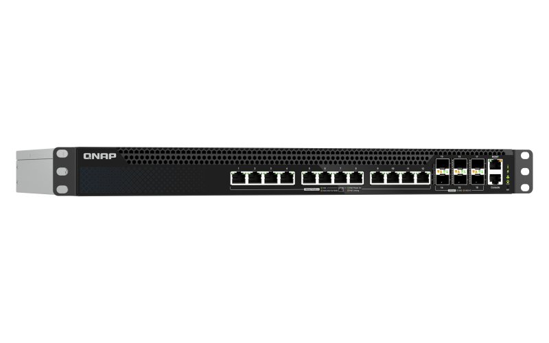 QNAP řízený switch QSW-M5218P-6F12T (6x 25GbE SFP28 port, 12x 10GbE PoE RJ45 port, L3) - obrázek č. 1