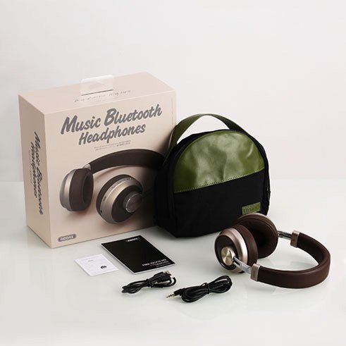 Remax RB-500HB - Headset-bluetooth sluchátka,hnědé - obrázek produktu