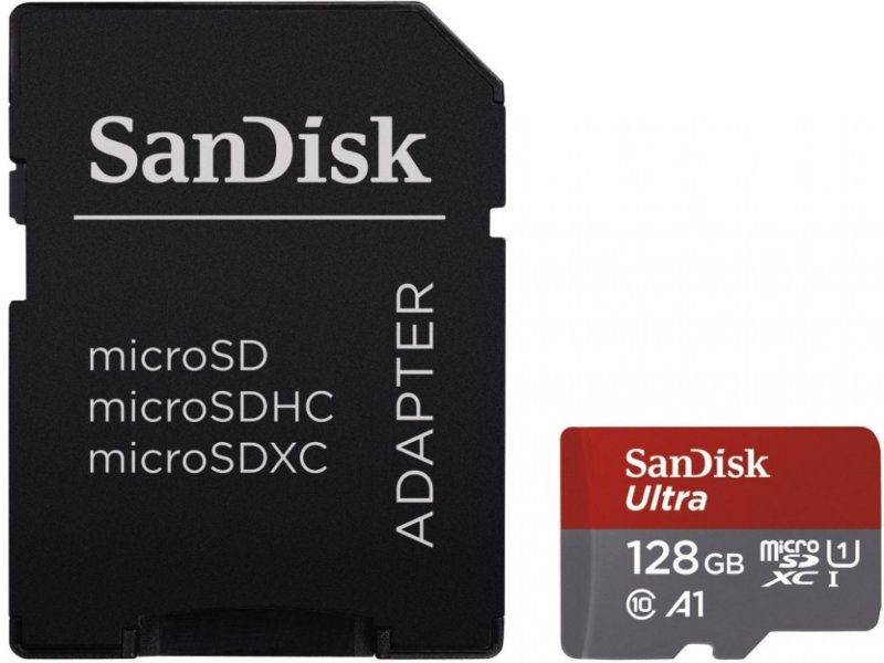 SanDisk Ultra/ micro SDXC/ 128GB/ 140MBps/ UHS-I U1 /  Class 10/ + Adaptér - obrázek č. 1