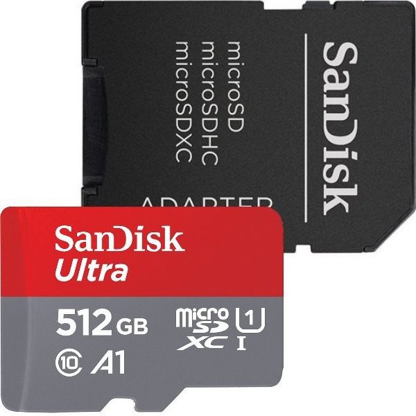 SanDisk Ultra/ micro SDXC/ 512GB/ 150MBps/ UHS-I U1 /  Class 10/ + Adaptér - obrázek produktu