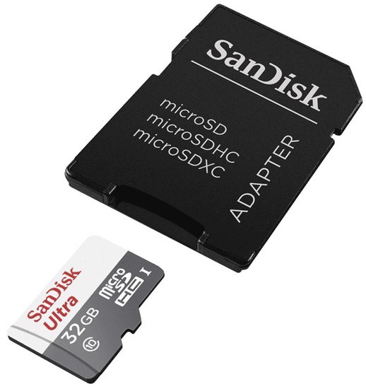 SanDisk Ultra/ micro SDHC/ 32GB/ 100MBps/ UHS-I U1 /  Class 10/ + Adaptér - obrázek č. 1