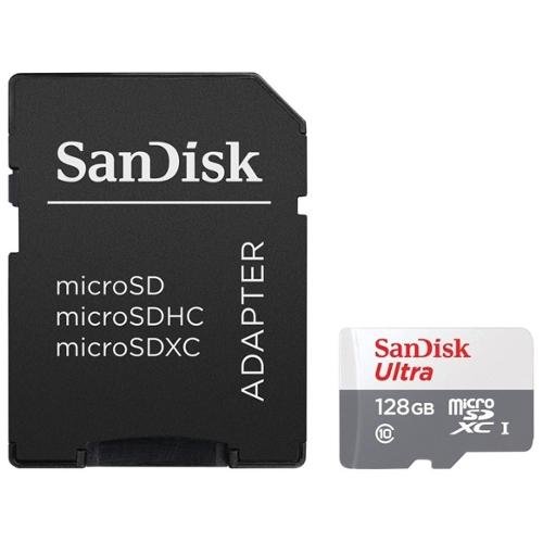 SanDisk Ultra/ micro SDXC/ 128GB/ 100MBps/ UHS-I U1 /  Class 10/ + Adaptér - obrázek č. 1